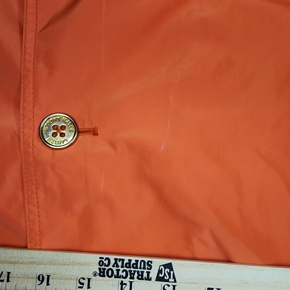 RALPH LAUREN Orange Logo Button Single Breasted Lightweight Trench Coat 3-XL - Picture 14 of 16